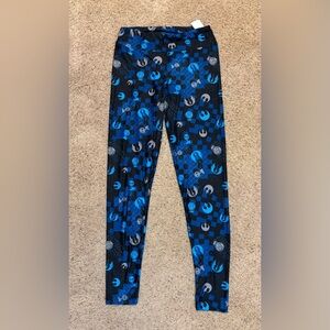 Disney Star Wars Blue, Black and Gray Leggings, size S.
